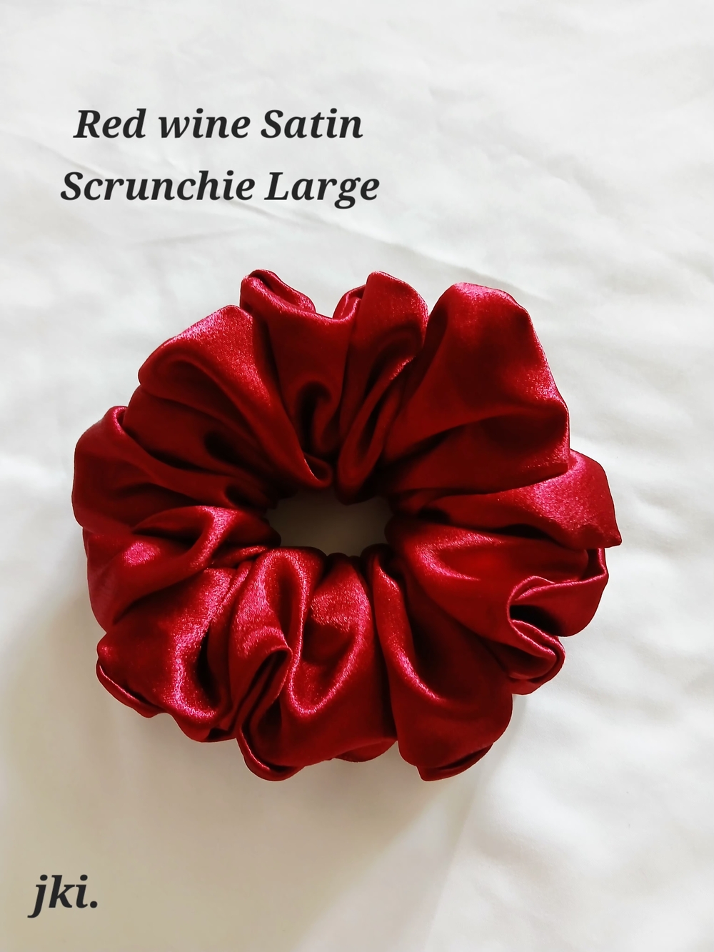 Red Wine Satin Scrunchie Large Hairtie
